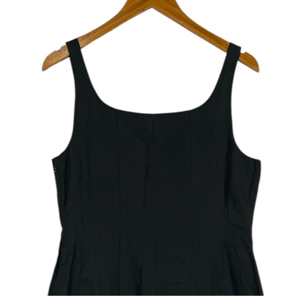 NWT Jenni Kayne Kinney Dress in Black Size Large 100% Linen Midi Length - Picture 11 of 12
